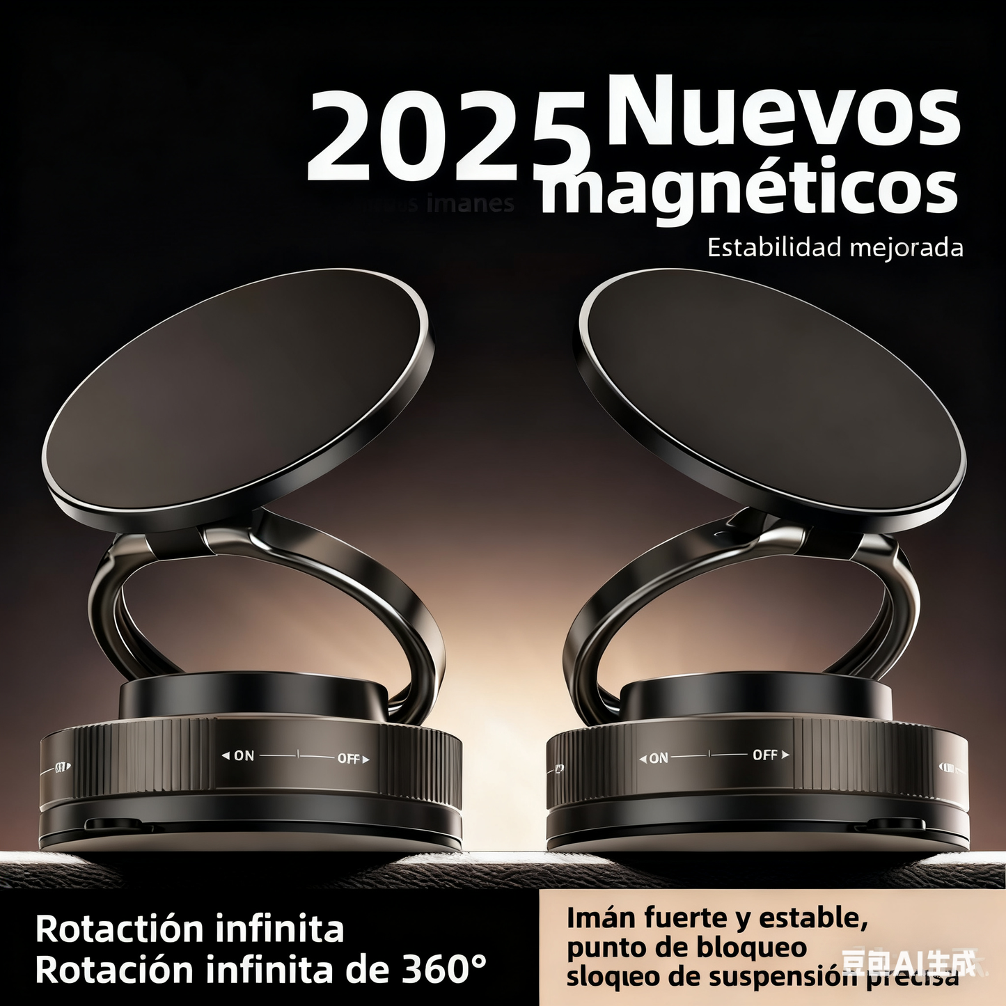 🔥Oferta por tiempo limitado🔥Soporte para teléfono con ventosa para navegación con control central de coche, magnético, multifuncional, portátil