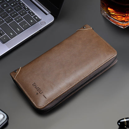 Nueva cartera de cuero de negocios para hombre