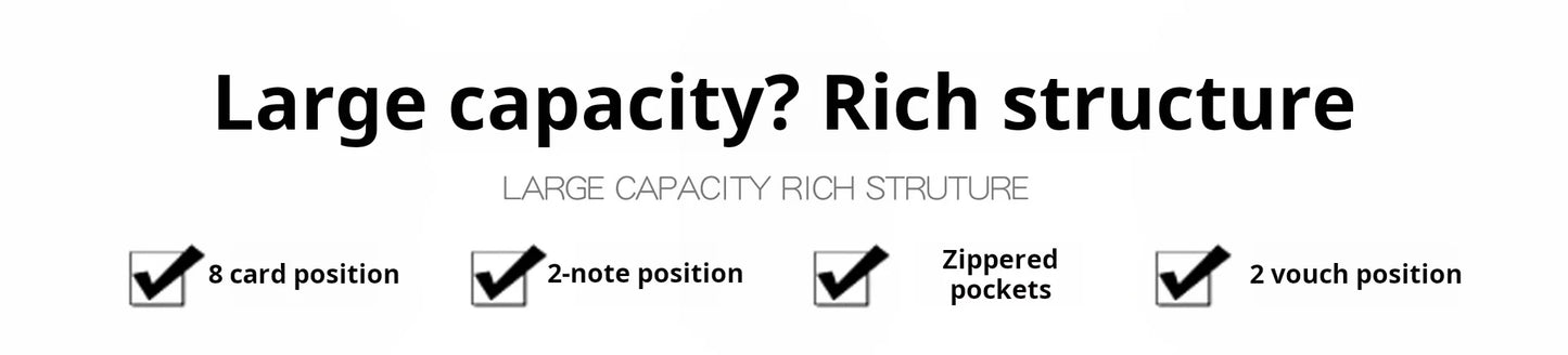 Nueva cartera de cuero de negocios para hombre