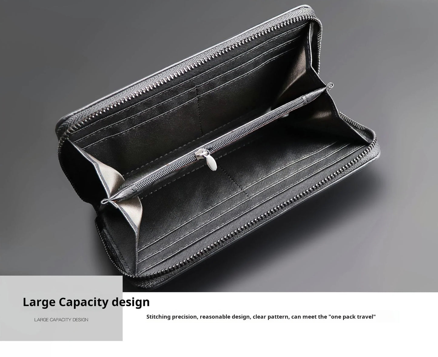 Nueva cartera de cuero de negocios para hombre