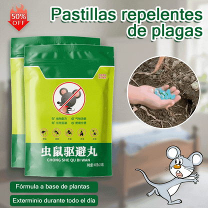 【Precio súper bajo - 🔥 Últimos tres días】🐭 Potentes pastillas anti-ratas y anti-insectos con flores de cristal de hielo.