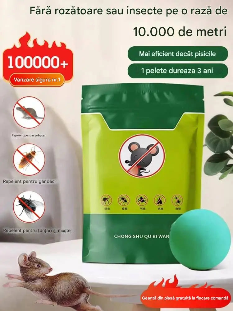 【Precio súper bajo - 🔥 Últimos tres días】🐭 Potentes pastillas anti-ratas y anti-insectos con flores de cristal de hielo.