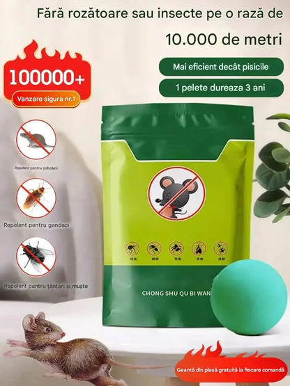 【Precio súper bajo - 🔥 Últimos tres días】🐭 Potentes pastillas anti-ratas y anti-insectos con flores de cristal de hielo.