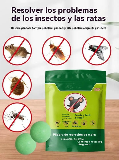 【Precio súper bajo - 🔥 Últimos tres días】🐭 Potentes pastillas anti-ratas y anti-insectos con flores de cristal de hielo.